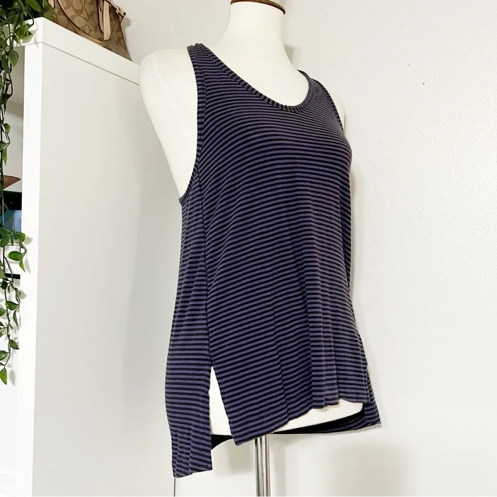 lululemon Mountain Tank Stripe Cadet‎ Purple Black